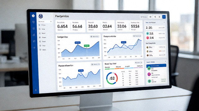 体育数据分析界面中展示比赛统计图表的演示画面